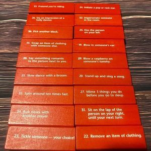 Jenga Truth or Dare Game Parts Red Dare Blocks Replacement Blocks all 18 - Adult